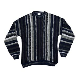 Vintage Coogi Style Sooli Sweater Purple‎ Blue Grey Green Men's Size XL